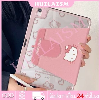 💫พร้อมส่ง💫เคสไอแพด หมุนได้ 360° ลายแมวน้อยสุดน่ารัก พับ 3 ทบ มีช่องเสียบปากกา AIr7 Air6 Gen11 Gen10 pro11