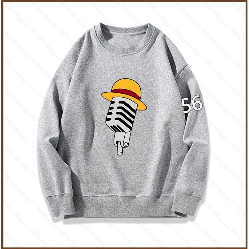 DC2 ONE PIECE Monkey D Luffy Hoodie อะนิเมะเสื้อกันหนาว Unisex แขนยาว