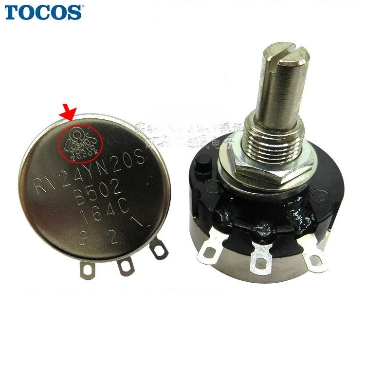 TOCOS Potentiometer RV24YN B102 1K B502 5K B103 10K ยี่ห้อใหม่