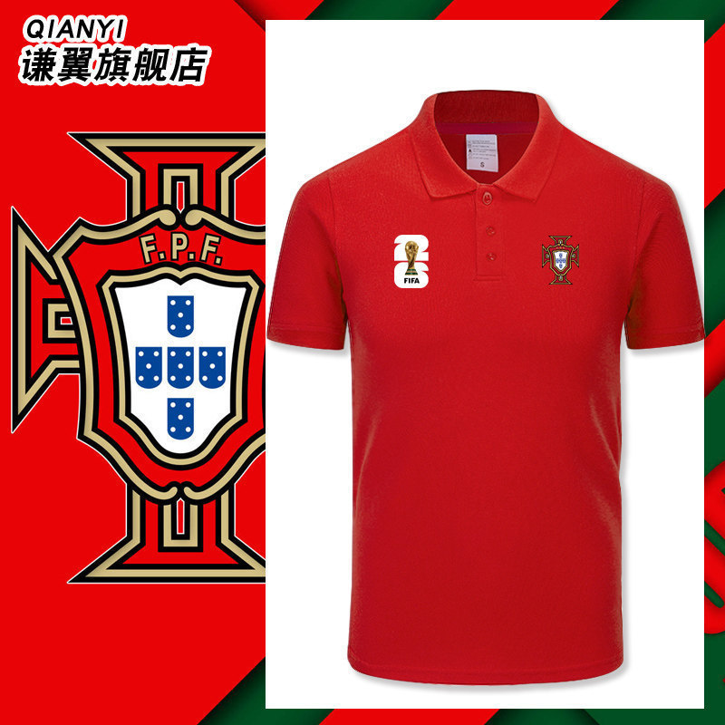 【polo】 เสื้อโปโล FIFA 2026 UEFA Champions World Cup Canada Usa Mexico Unisex Men's Polo shirt ผ้าCot