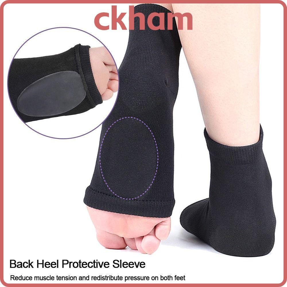 CKHAM Heel Pad Arch Support Sleeve Soft Elastic Relief Plantar Fasciitis Heel Protectors