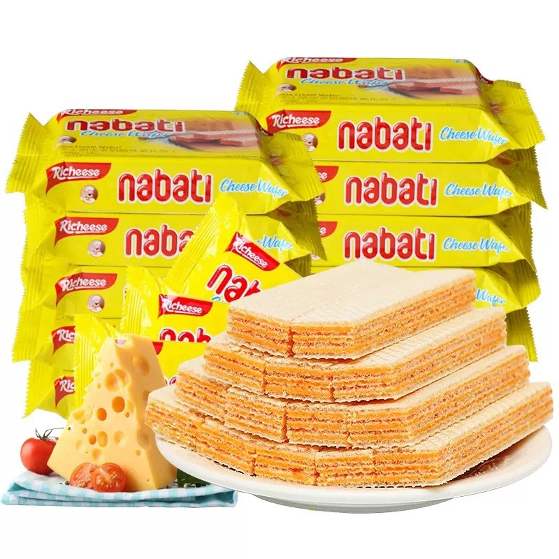Rich Cheese อินโดนีเซียนําเข้าชีสเวเฟอร์บิสกิต nabati nabati ของว่างสบายๆขนาดใหญ่/dazayuan3.24