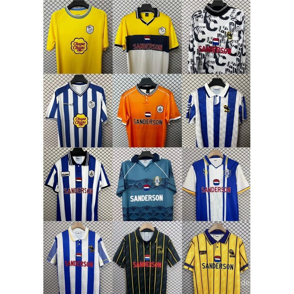 91 93 94 98 97 01 Sheffield Wednesday Home & Away Retro Mens Football Shirt Size S-4XL