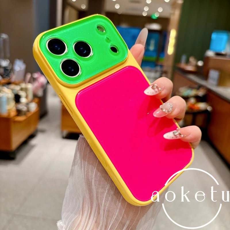 เคสโทรศัพท์สําเร็จรูปหน้าต่างขนาดใหญ่ Dopamine เหมาะสําหรับ iPhone 14 15 16 17 Pro Max รวมทุกอย่างเคลือบเงา AG ซิลิโคนฝาครอบป้องกันการตก