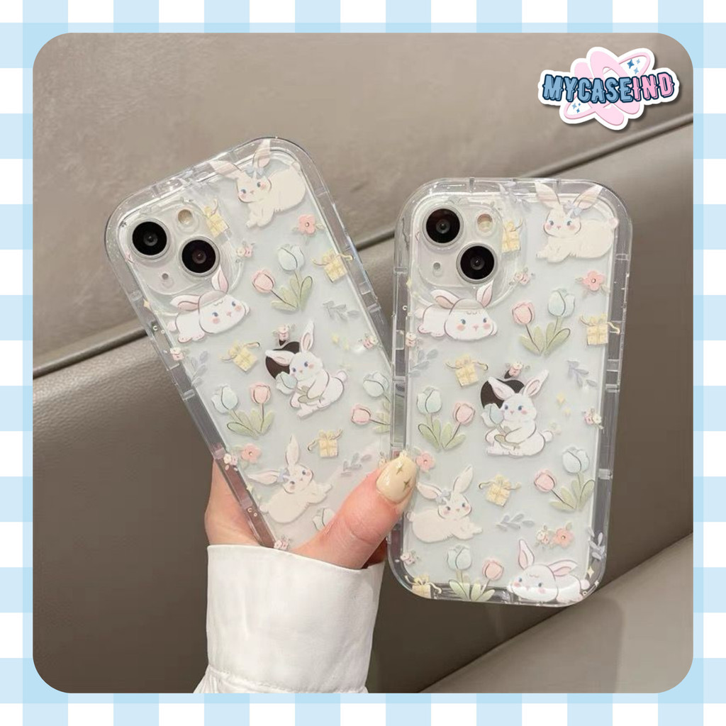 [MYCASEIND] กระต่ายถุงลมนิรภัยพิมพ์เคสกันกระแทกOppo realme 7 a78 a58 a9 a5 2020 a15 f9 a7 a5s 9i a17