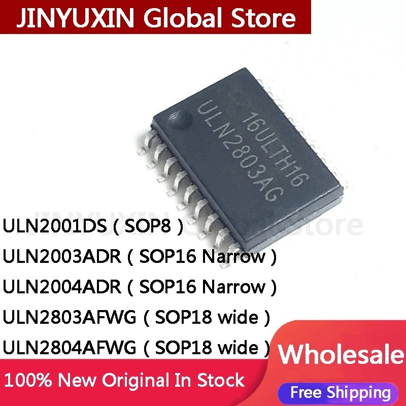 5 ชิ้น ULN2001DS ULN2003ADR ULN2003 ULN2004ADR ULN2004 SOP16 ULN2803 AG ULN2804AFWG ULN2804 SOP18 ชิ