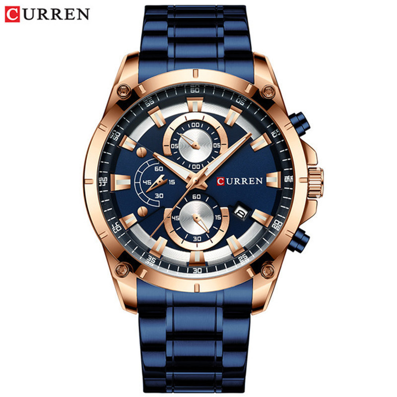 CURREN 8360 นาฬิกาข้อมือควอตซ์ สายสแตนเลส กันน้ำ สไตล์ธุรกิจ