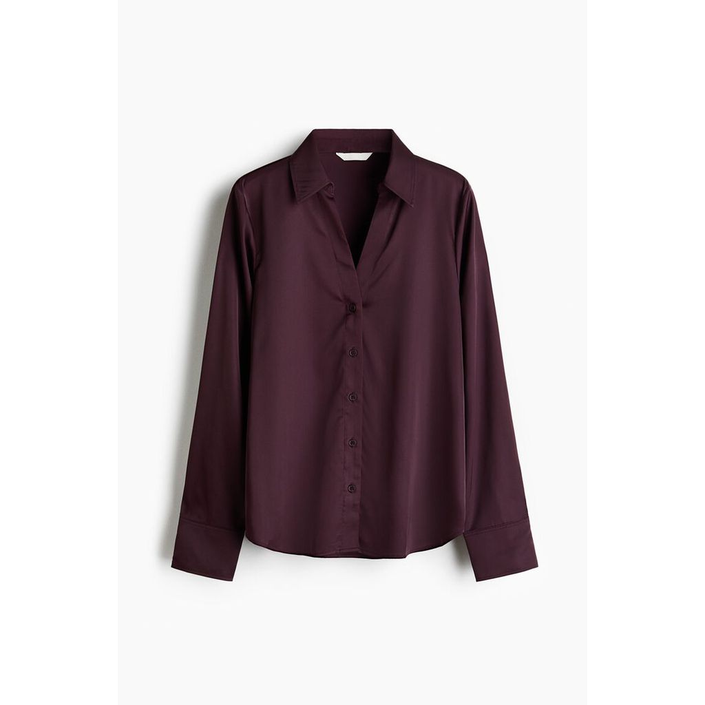 H&M(เอชแอนด์เอ็ม) เสื้อบลouses คอวี ผู้หญิง 0939703_22
