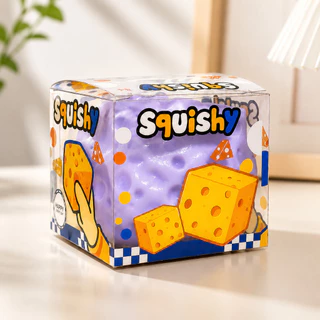🔥พร้อมส่ง🔥 Cheese Squishy ชีสสกุชชี่ ของเล่นบีบคลายเครียด นุ่มหนึบเด้ง ปั้นเล่นได้ Fidget Toy ฝึกสมาธิ เพลินมือ ไซส์ M/L