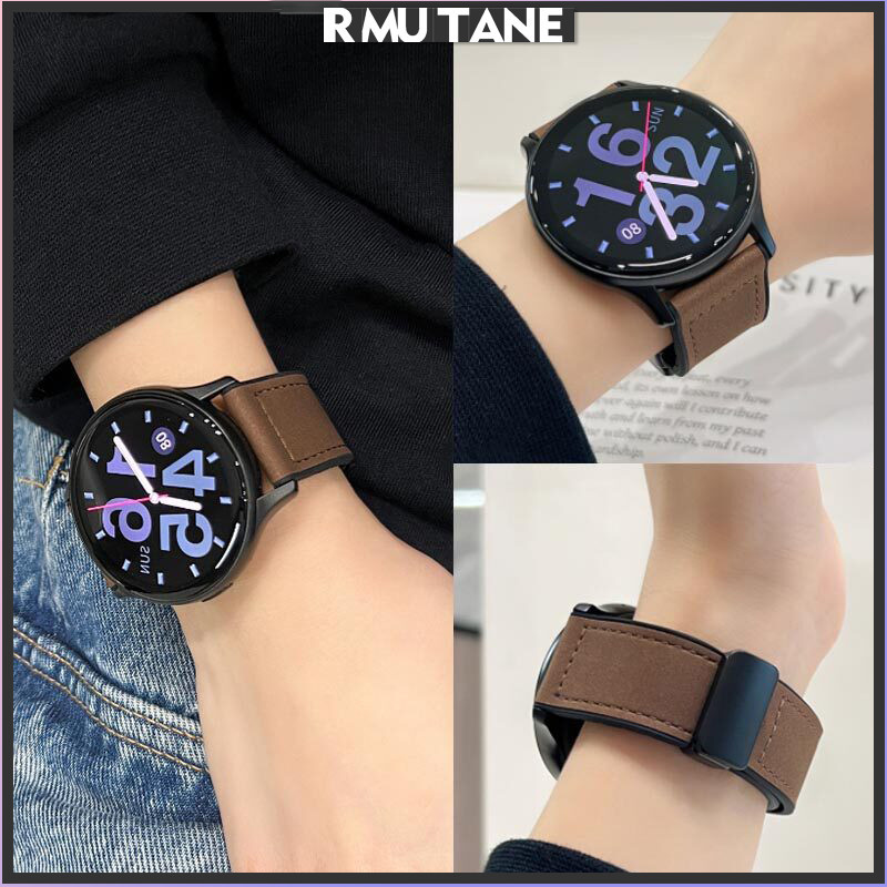 สายรัดกีฬาหนังซิลิโคน 22/20 มม. for Smartwatch Garmin Watch Forerunner 165 570 265/Huawei/Samsung Watch/Amazfit Bip 6 5