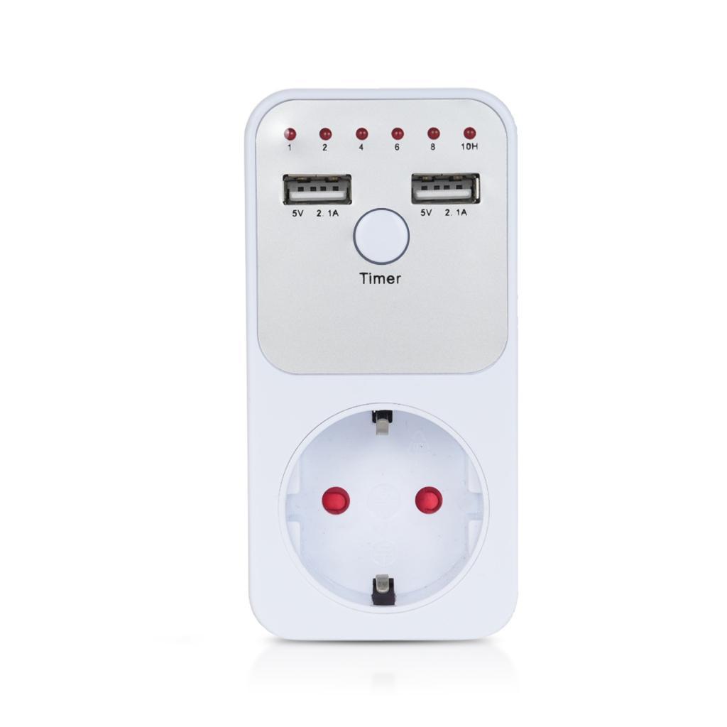 Owuhddnh 3680W โปรแกรมอัจฉริยะนับถอยหลังจับเวลาซ็อกเก็ตอิเล็กทรอนิกส์สวิตช์ Surge Protector Outlet พ