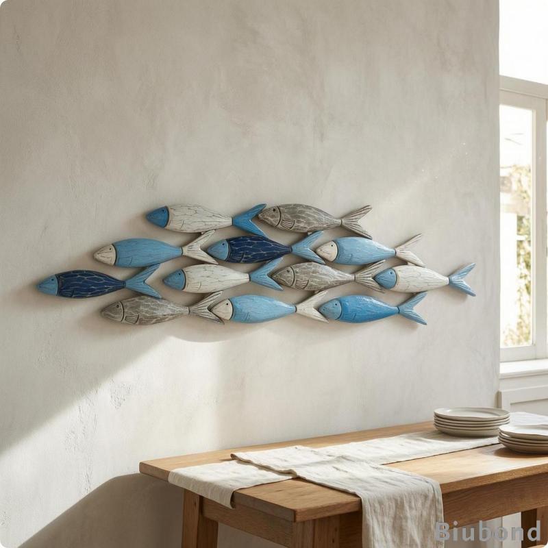 [Biubond] 3D Water Creature Wall Decor Clustered Aquatic Creature Retro Small Green