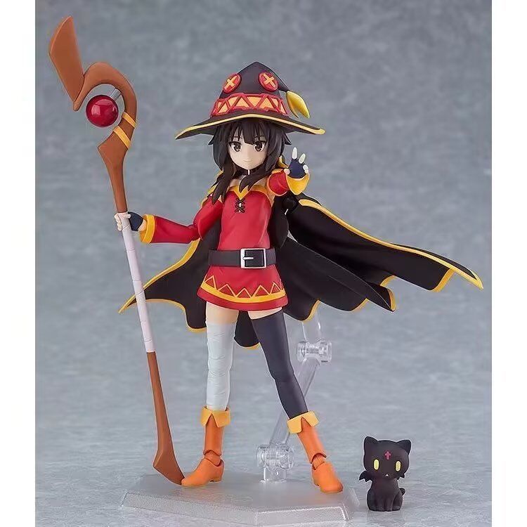 HOT SALE-figma #407 Megmin (KonoSuba) Action Figure - สะสมอะนิเมะแบบถอดเปลี่ยนได้