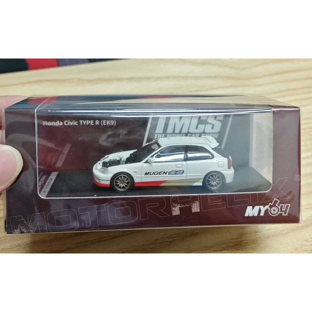 2025TMCS Malaysia Model Exhibition Limited 1: 64 รถโมเดล MH MotorHelix Honda EK9 Unlimited White Hon