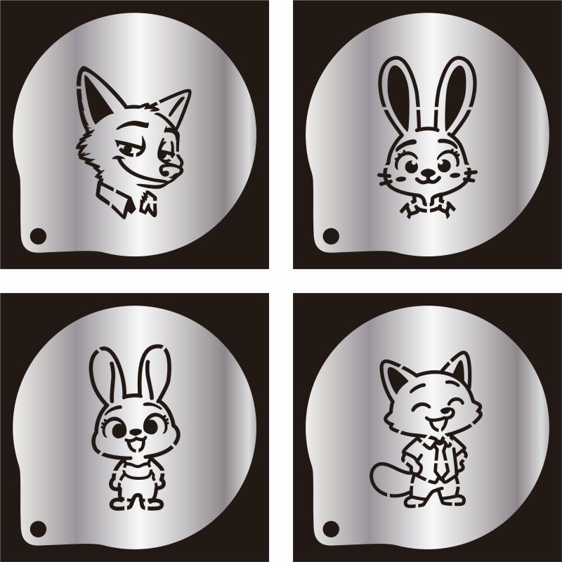 Crazy Animal City Nick Judy Lightning Sloth Pattern Coffee Latte Milk Tea Print Hollow Sprinkler2026