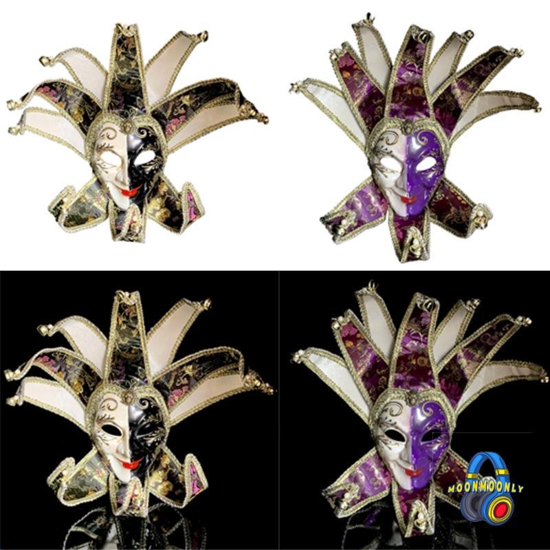 MOON Masquerade คอสเพลย์ฮาโลวีน Full Face Masquerade เต็มหน้าสําหรับฮาโลวีนเครื่องแต่งกาย Masquerade