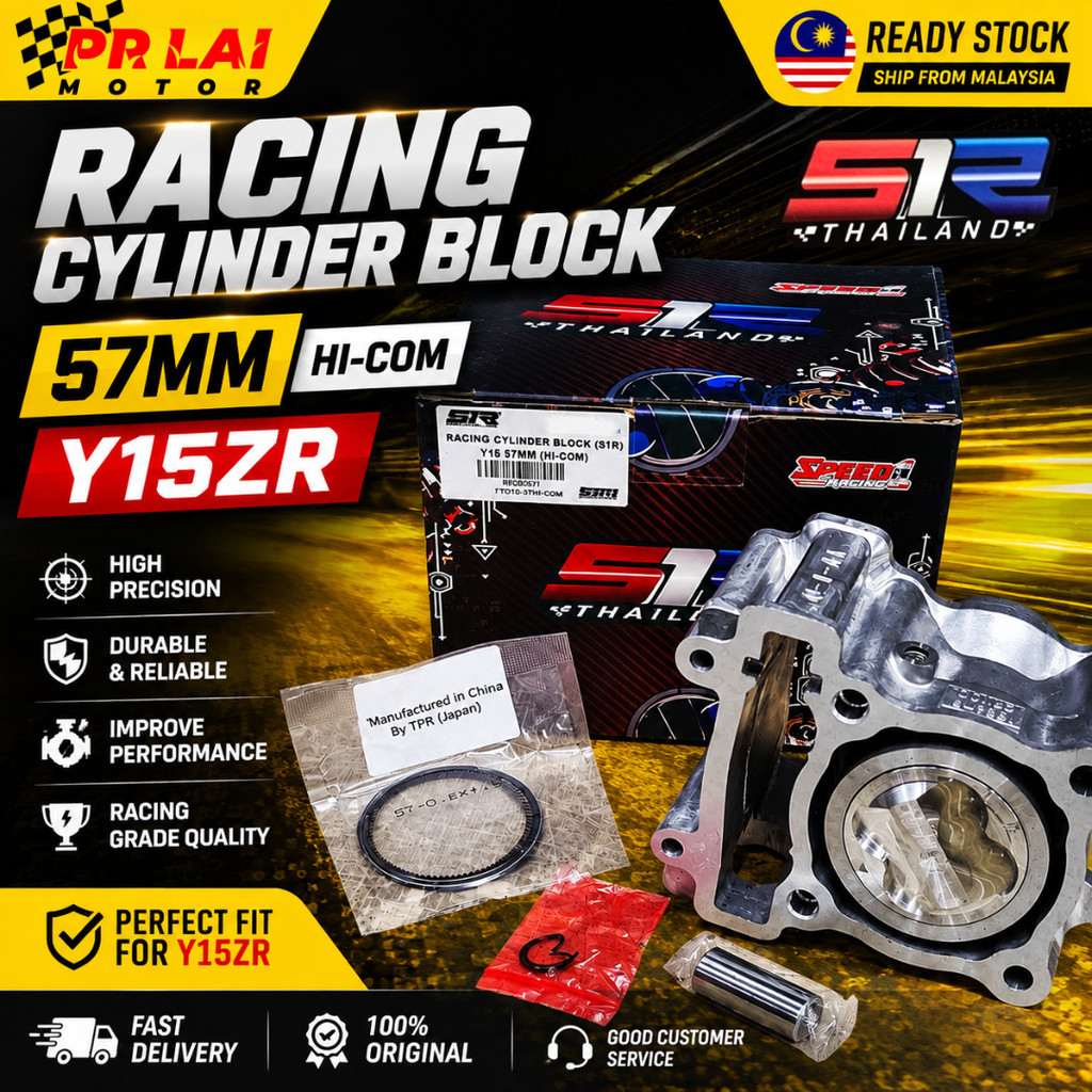 Y15ZR S1R 57MM HI-COM CYLINDER BLOCK Y15 HI COM YAMAHA YSUKU BLOK