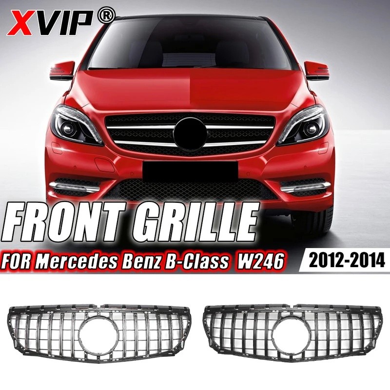 9HDG XPV Chrome Black Diamonds สไตล์กันชนหน้า Grille สําหรับ Mercedes Benz B-Class W246 12-14 B180 B