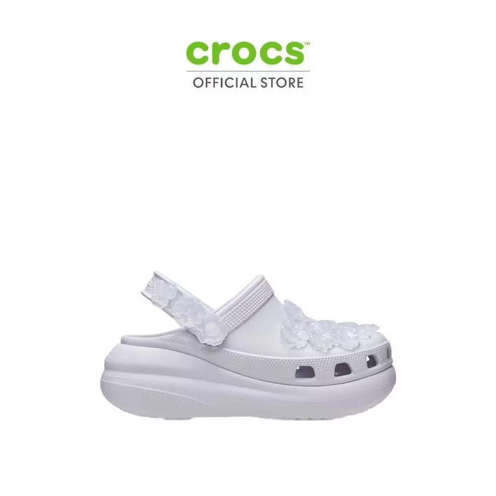 CROCS รองเท้าลำลองผู้ใหญ่ CRUSH TRANSLUCENT FLORAL CLOG รุ่น CS 213121-5BO - FROSTED GRAPE