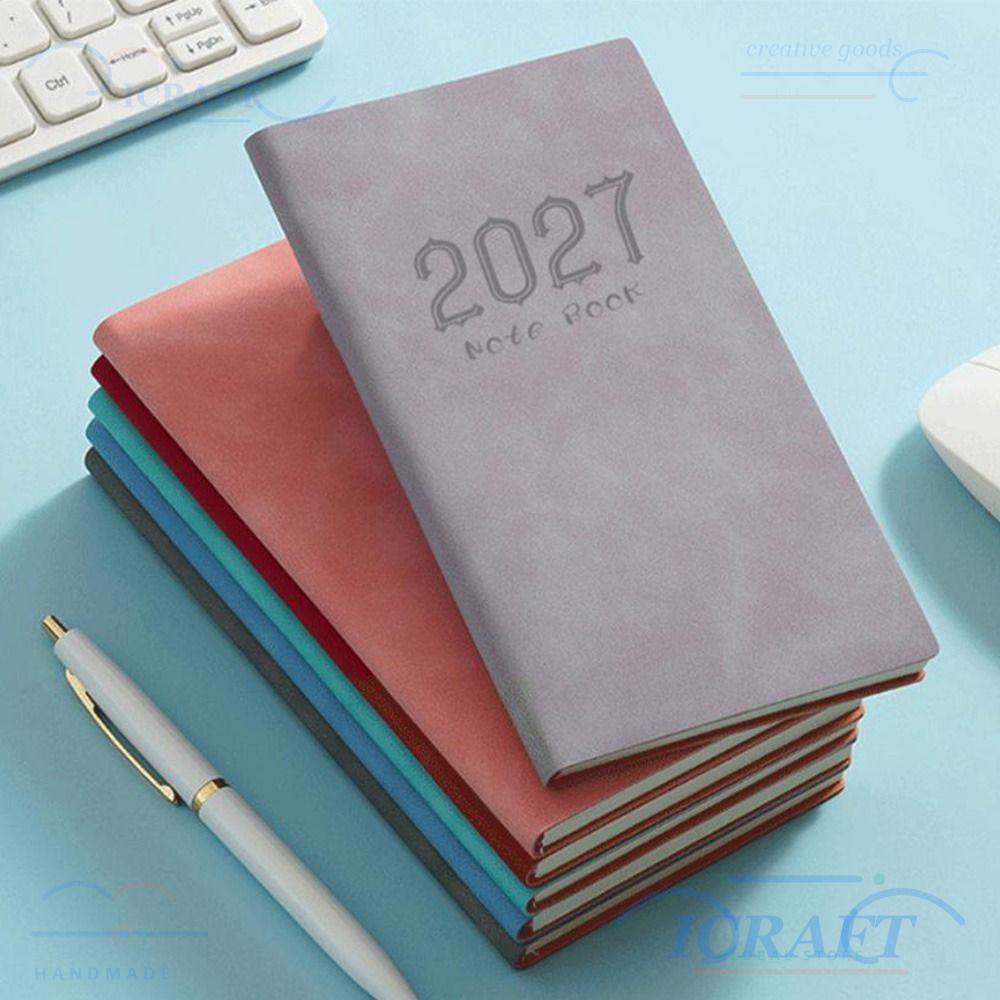 CRAFTML 2027 A6 Planner Notebook, พื้นผิวเขียนเรียบออกแบบกระเป๋า 2027 Schedule Book, กระดาษหนาพรีเมี