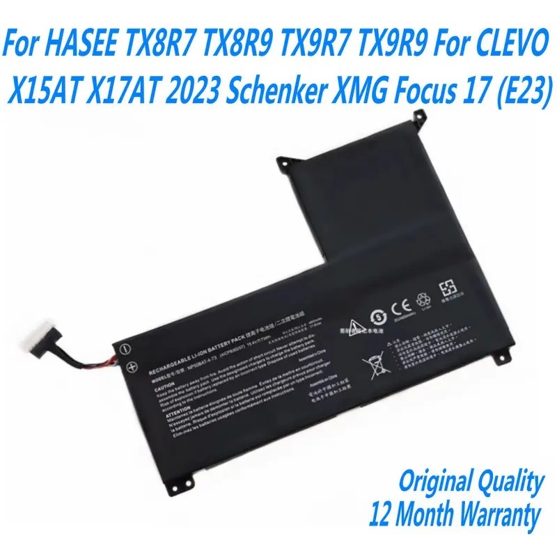 ของแท้ NP50BAT-4-73 แบตเตอรี่แล็ปท็อปสําหรับ HASEE TX8R7 TX8R9 TX9R7 TX9R9 สําหรับ CLEVO X15AT X17AT