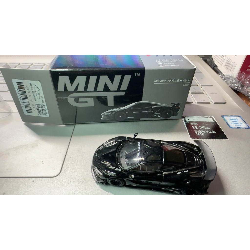 [กําพร้าสต็อกพร้อม] มินิจีที+เบอร์ 777+MINIGT 720S+LB★ทํางาน+ตัวกว้างสีดํารุ่นรถอัลลอย1/64เท่านั้นถอ
