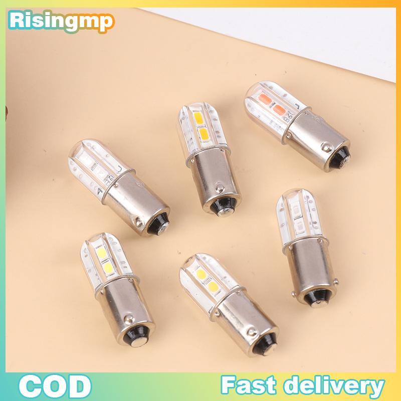 [risingmp] BA9S หลอด LED 6V อัพเกรดหลอด 4LED เปลี่ยนโคมสําหรับไฟฉายไฟหน้ามอเตอร์จักรยานเครื่องมือหลอ