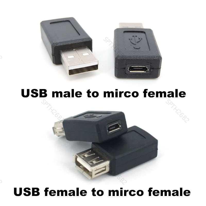 USB 2.0 Type A ชายหญิงเป็น Micro USB B หญิงอะแดปเตอร์แปลง TH26B2