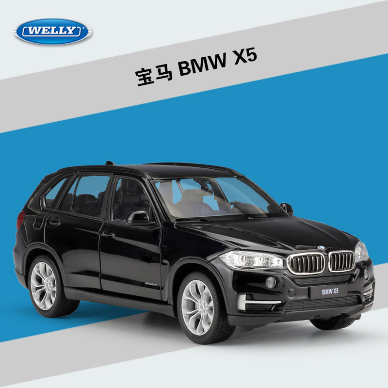 คลังสินค้าพร้อม [โมเดลรถ] Willie WELLY1: 24 BMW BMW X5 SUV รถออฟโรดจําลองรถโลหะผสมรุ่นของเล่นของขวัญ