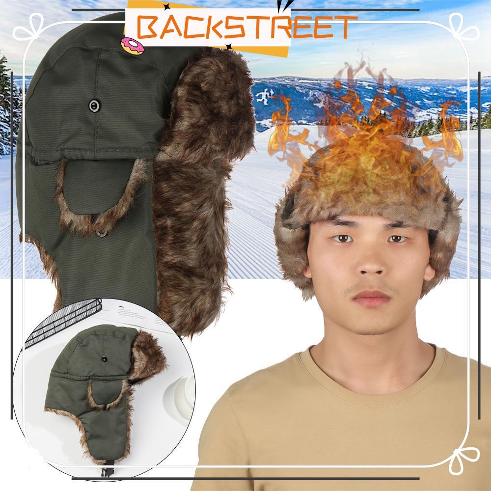 BACKSTAGEEET Winter Hats Outdoors Earflap Fur Winter Cap