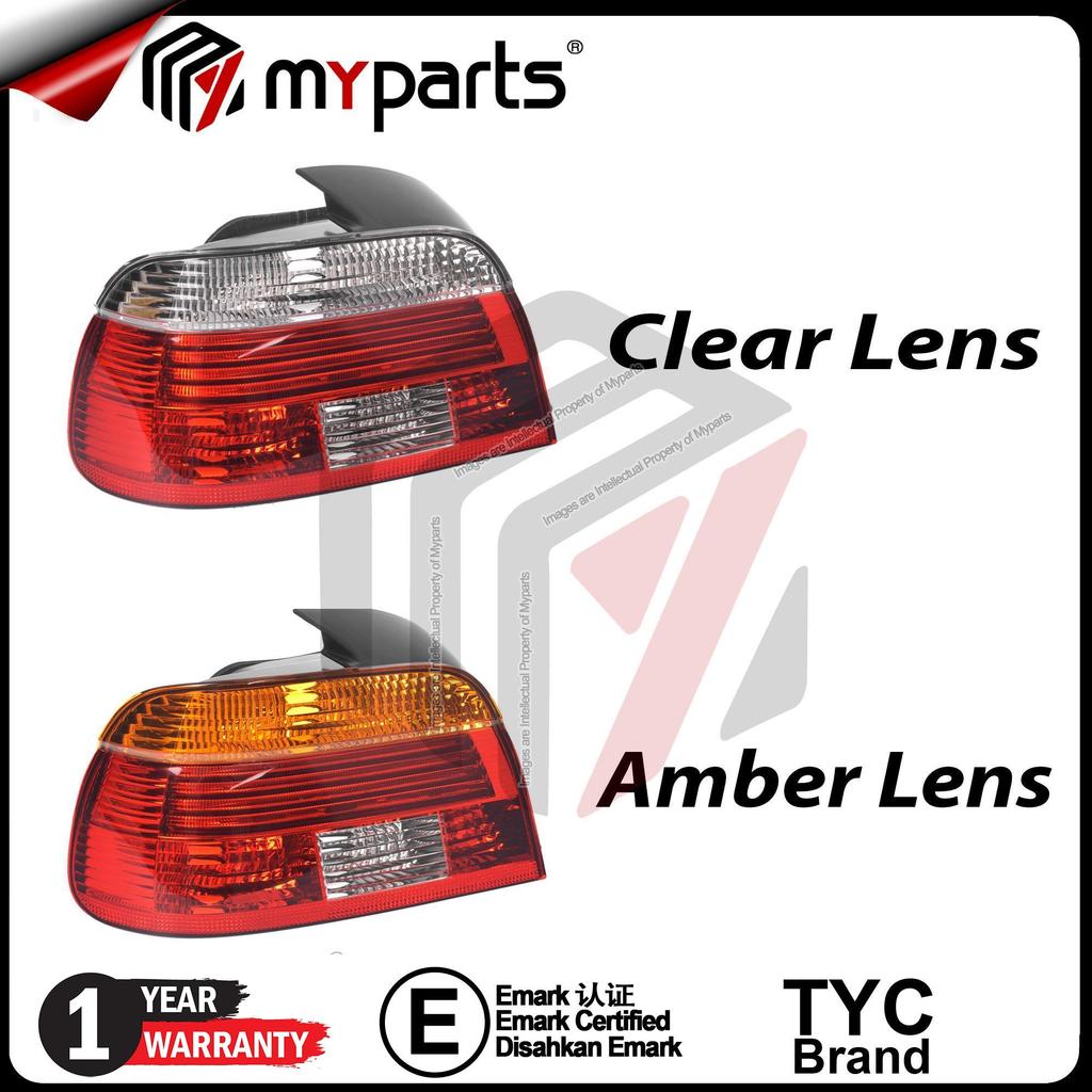 TYC BMW 5 Series E39 LCI 2001-2003 ไฟท้าย (เลนส์ใส/เลนส์อําพัน) Lampu Belakang