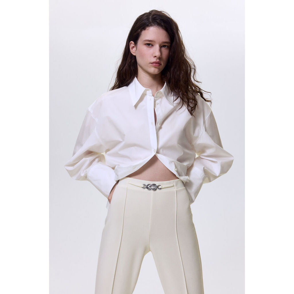 H&M(เอชแอนด์เอ็ม) กางเกงทรงบู๊ทคัทผ้า Ponte di Roma ผู้หญิง 1329903_2