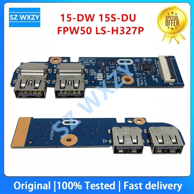สําหรับ HP 15-DW 15S-DU แล็ปท็อป USB Board L52039-001 FPW50 LS-H327P LA-H323P 100% ทดสอบ Fast Ship