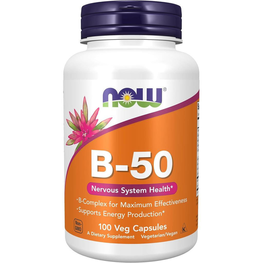 NOW Foods Noo Vitamin B-50mg 100 แคปซูล