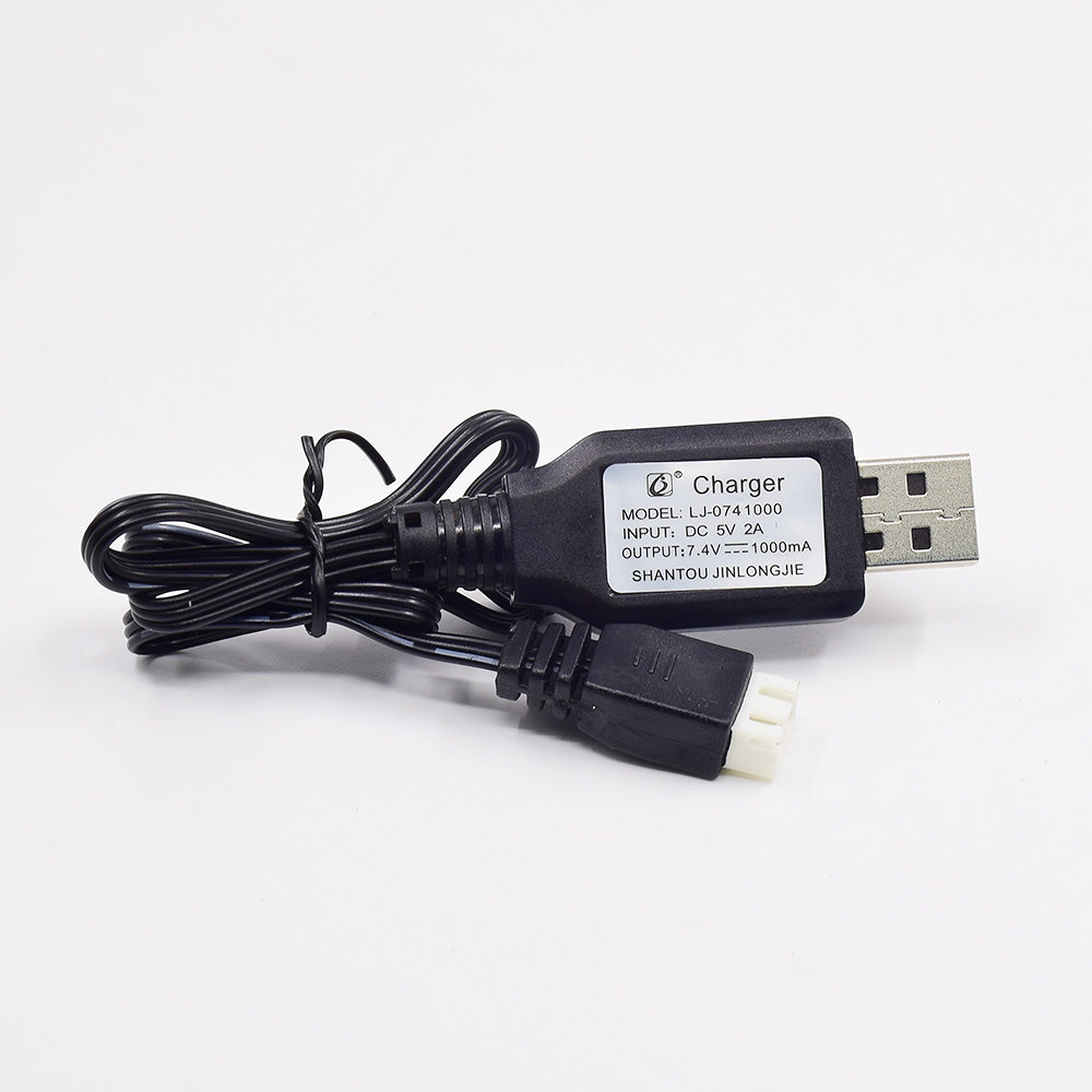 สายชาร์จ USB 7.4V 1A ของเล่น Drone รุ่นเครื่องบินแบตเตอรี่ลิเธียม 2S 7.4V Balance XH-3P