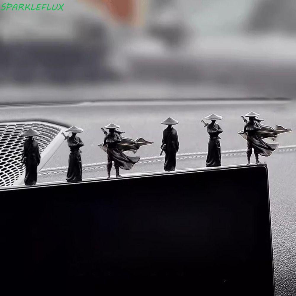 ประกายไฟ 6ชิ้น/เซ็ตจีนดาบรูป,ประณีตมินิรูปปั้นรถเครื่องประดับ,การ์ตูนสร้างสรรค์โบราณดาบขนาดเล็กตกแต่งภายใน