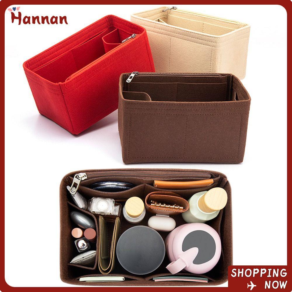 HANNAN Flap กระเป๋าถือ Iiner Tote Bag อุปกรณ์เสริมแต่งหน้ากระเป๋าด้านในสําหรับ LV Speedy 25 30 35