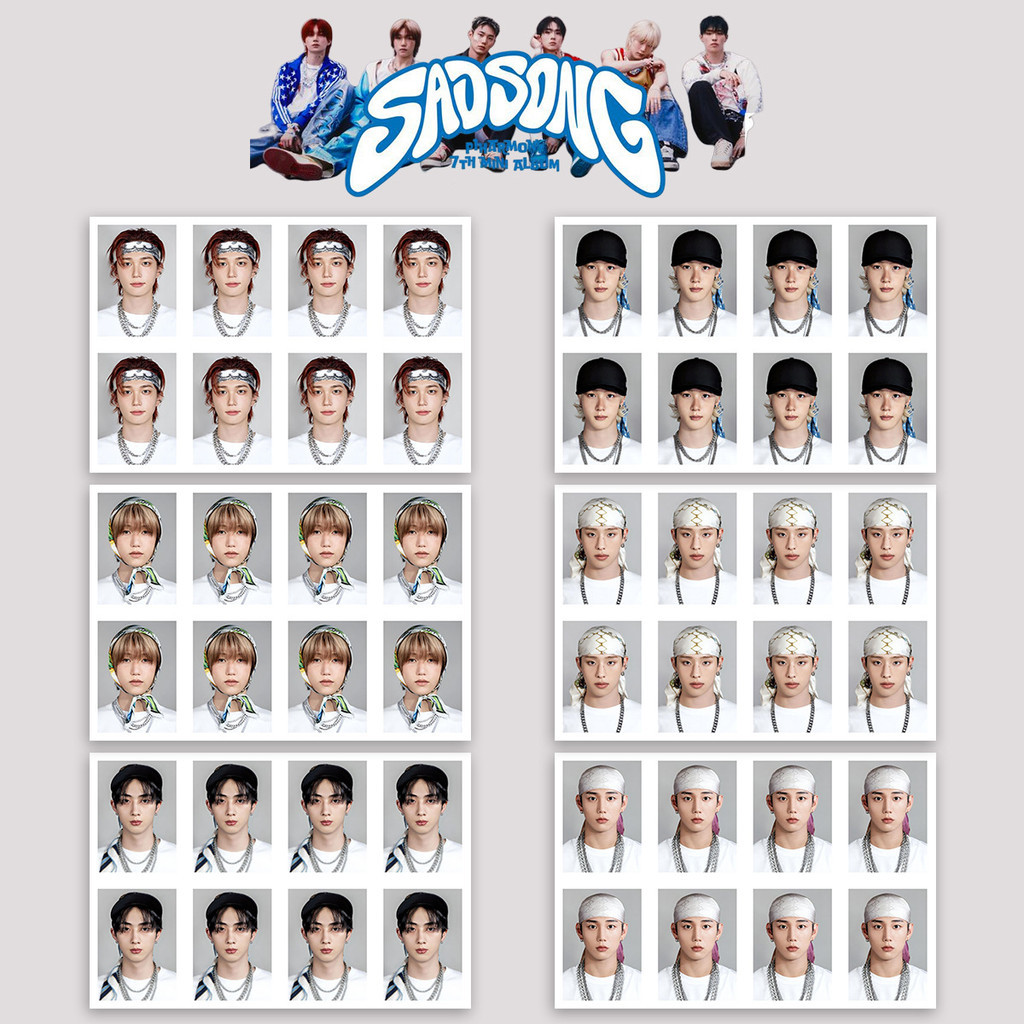 P1Harmony สินค้าเอกสาร Photo PLVE 3 ซม.ภาพ SAD SONG Passport Photo P1ece