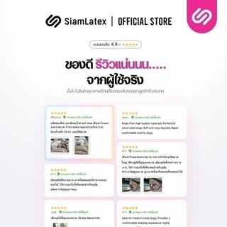 SiamLatex ที่นอนสุนัข เบาะหมา เบาะหมานอน รุ่น Woofy มีหมอน ใยโพลี นุ่ม นอนสบาย เบาะกว้าง นอนสบาย