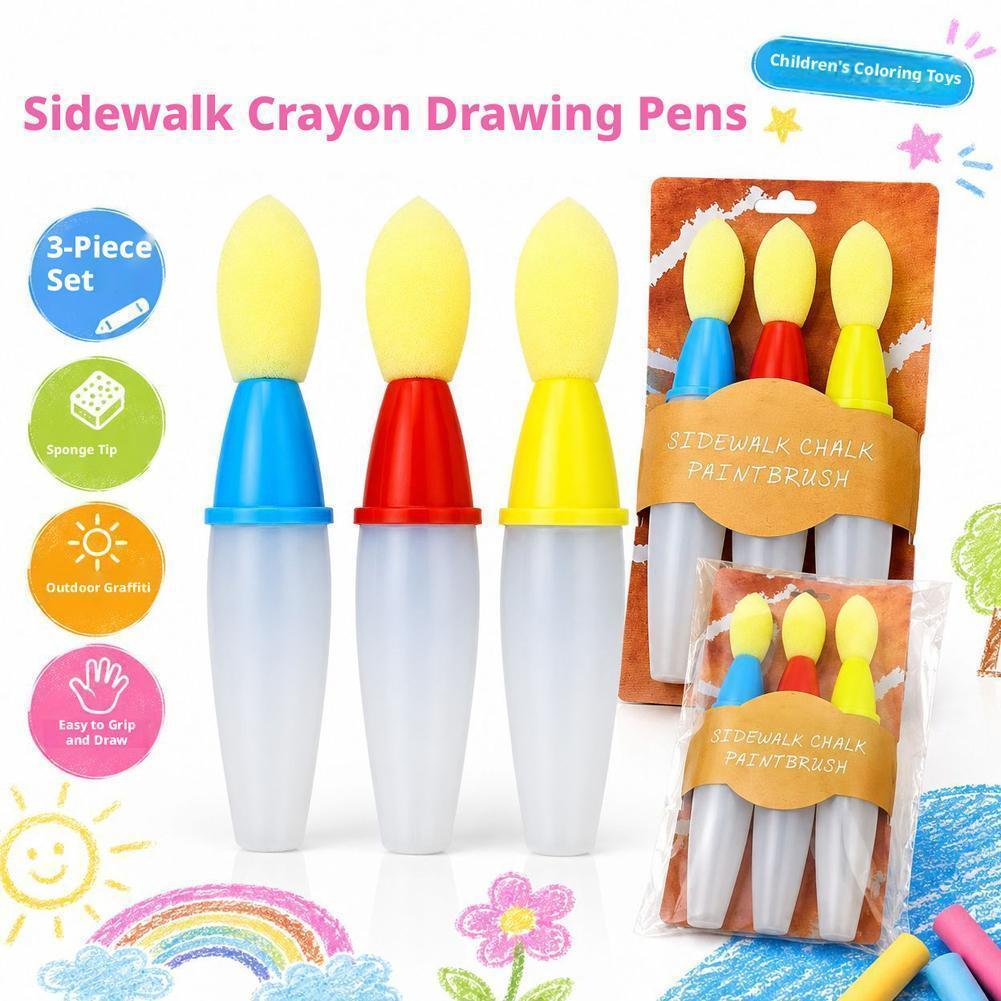 สวน Sidewalk Chalk Paint Pen Outdoor Graffiti หนาตกแต่ง Tip Drawing Tool U6a3