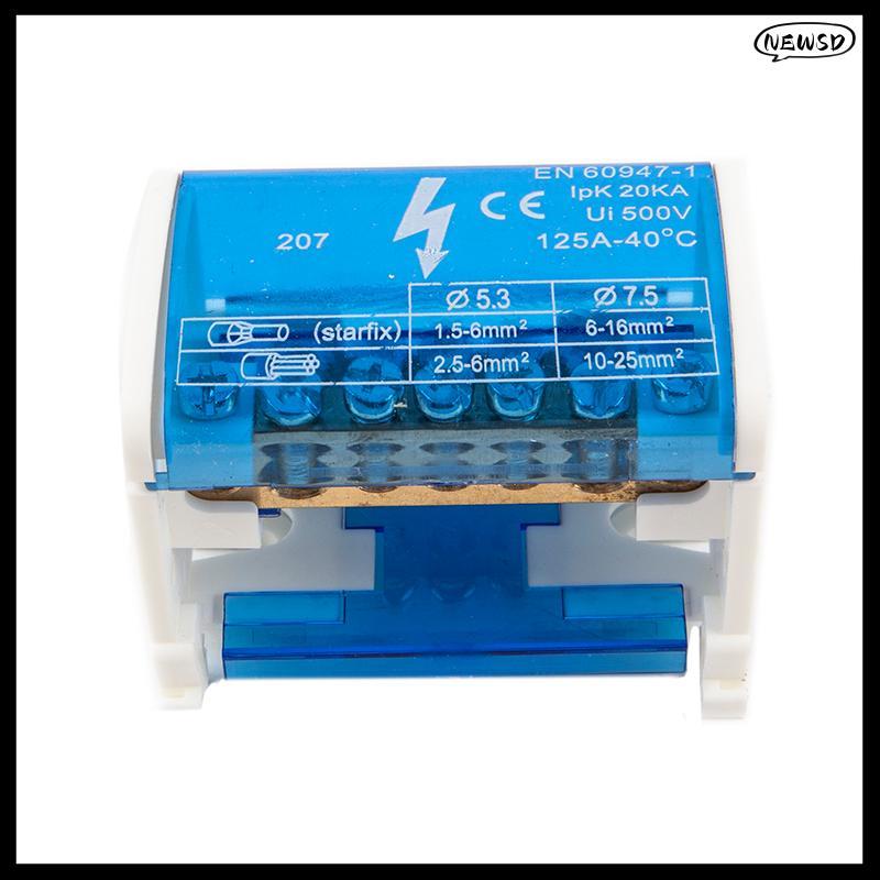 NEWSD Din Rail Terminal Blo WKH207 Power Distribution Box Modular Connection Blo DDC