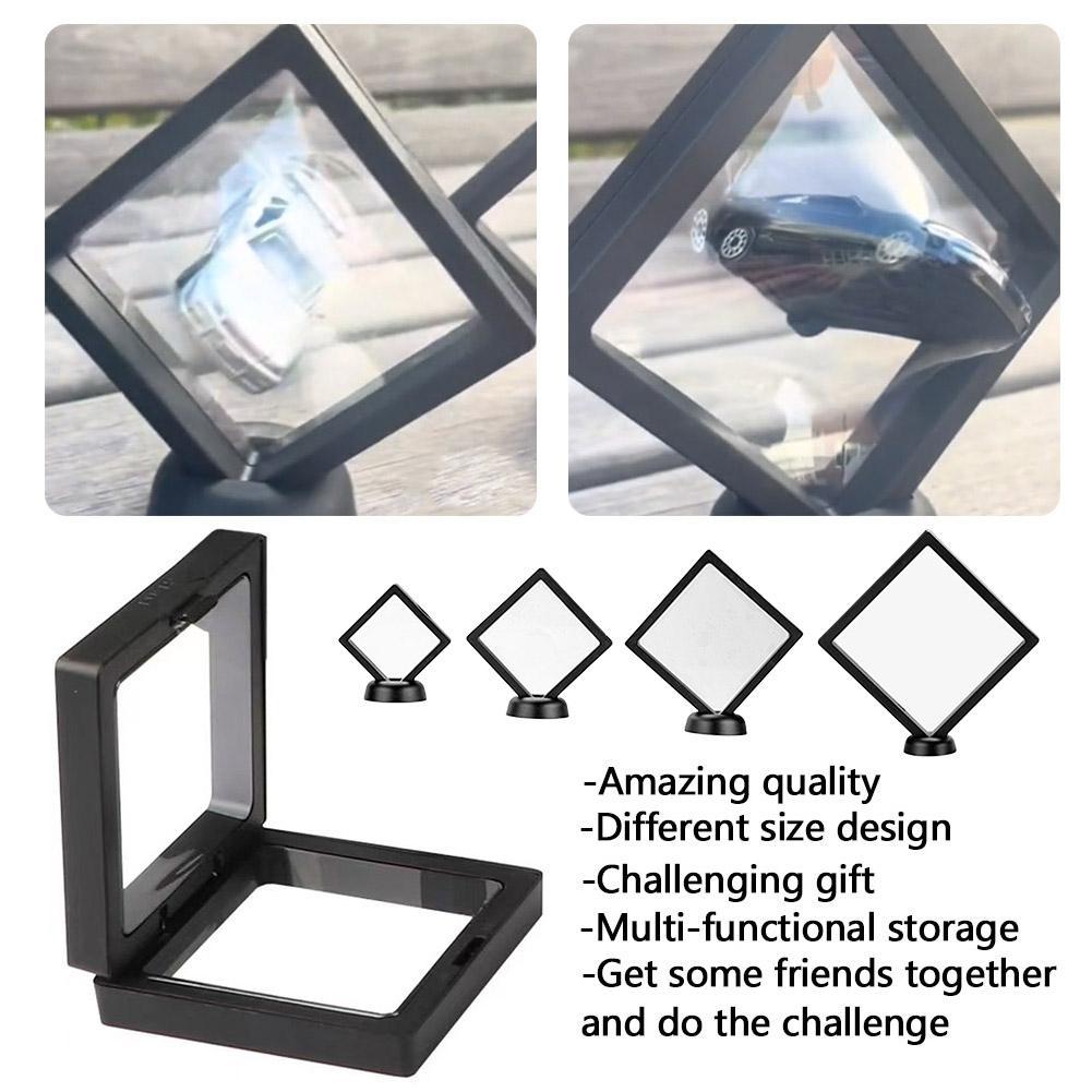 Membrane 3d Display Suspended Frame Antioxidation Film Photo Black Decor Case Box O4b4