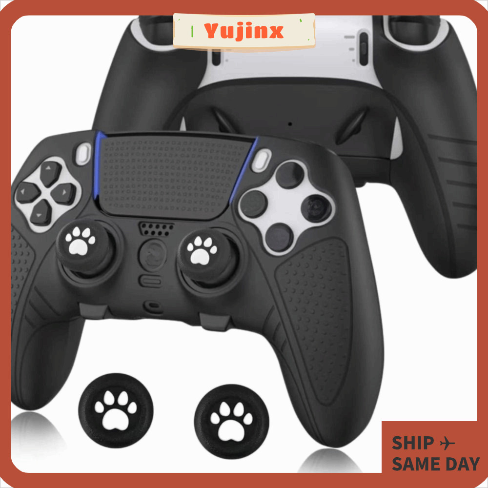YUJINX ชุดคอนโทรลเลอร์, พร้อม Thumb Grip Caps Anti-slip Controller ผิว, ป้องกันรอยขีดข่วนซิลิโคนแขนป