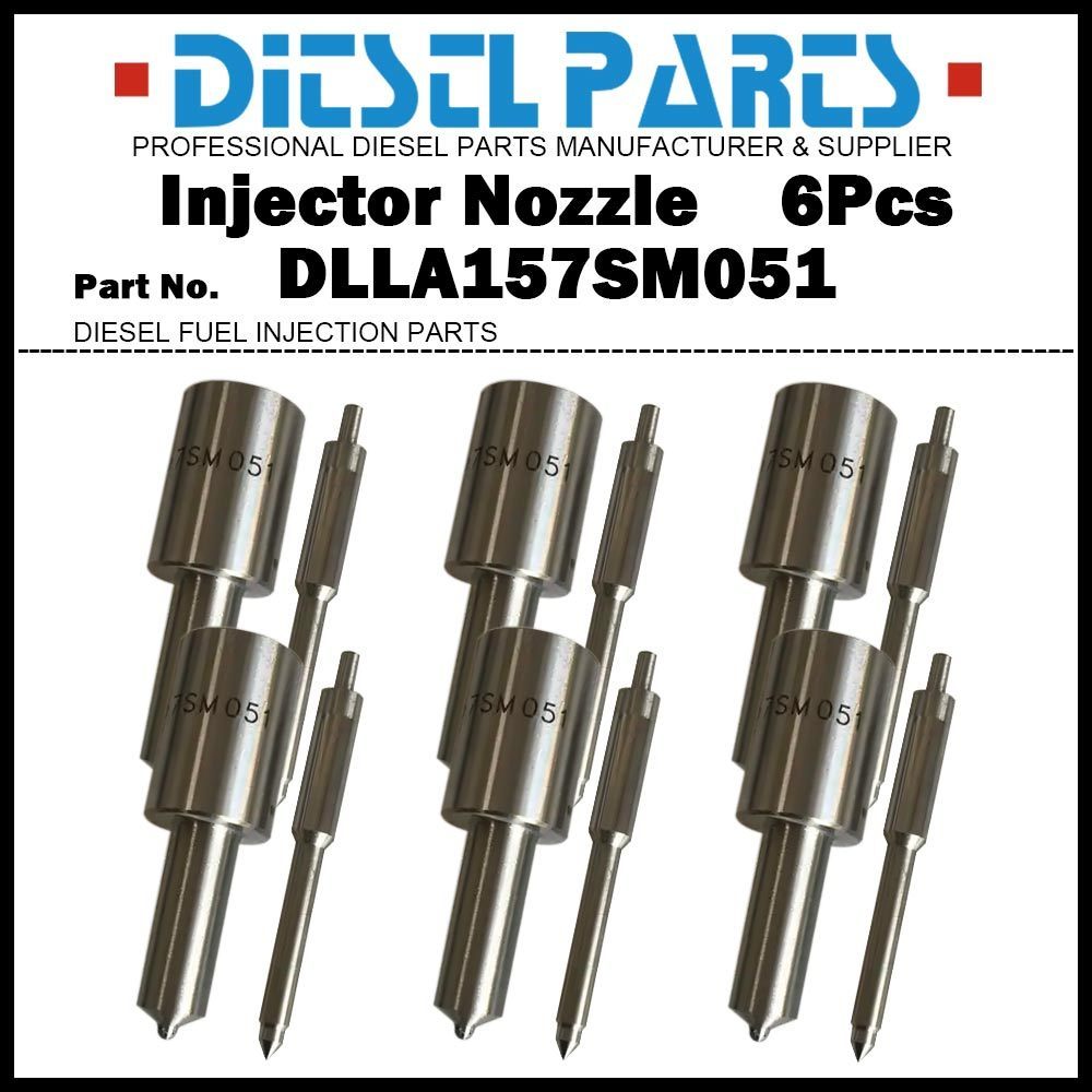 MITSUBISHI 6 ชิ้นดีเซลหัวฉีดน้ํามันเชื้อเพลิงหัวฉีดเคล็ดลับ DLLA157SM051 NP-DLLA157SM051 สําหรับมิตซ