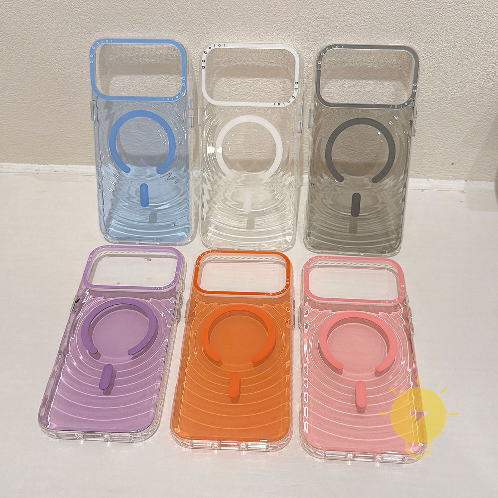For เคสไอโฟน Magnetic TPU Transparent Water Ripple Water Ripple เคส Phone Case For iPhone 17 Pro Max