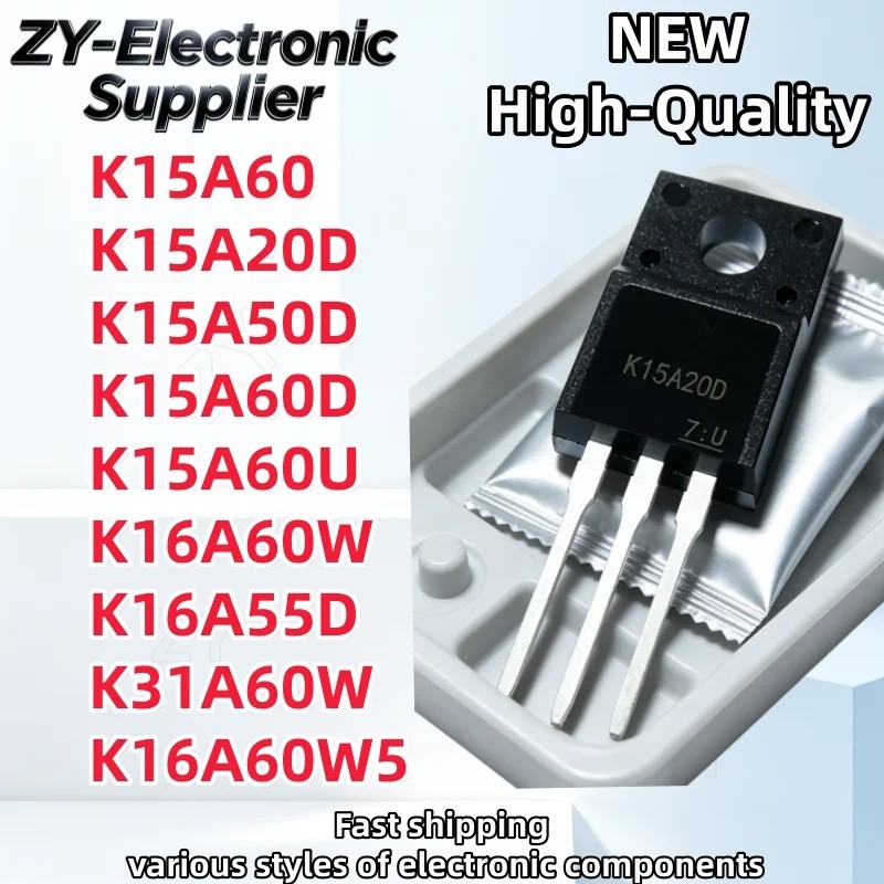 1-5PCS K15A20D K15A50D K15A60D K15A60U K15A60 K16A60W K16A55D K16A60W5 K31A60W TO-220F ขายส่งทรานซิส