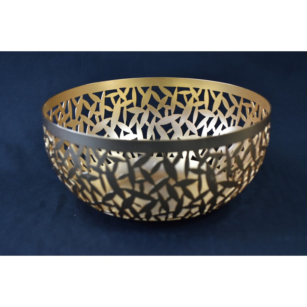 ALESSI Cactus! Openwork Fruit Bowl Gold by Marta Sansoni Made in Italy