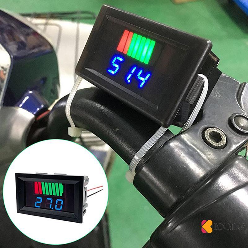 KNMSA] แบตเตอรี่รถยนต์ nood Level Indicator 12V 24V 36V 48V 60V ความจุเมตรเครื่องทดสอบ Blue Display 