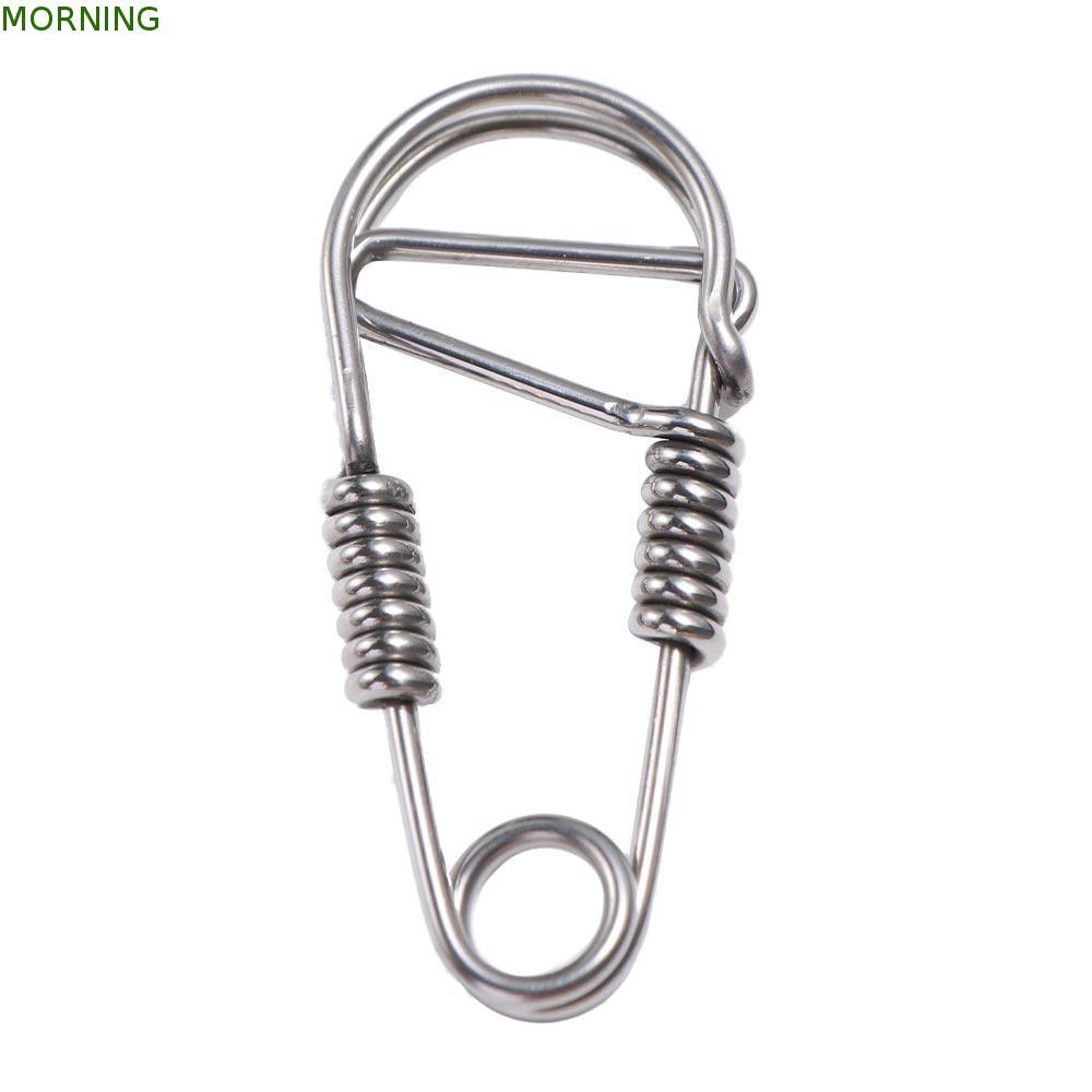MORNING Clasp Dual Lock พวงกุญแจ, Dual Lock สแตนเลสสแตนเลสลวด Snap คลิป, พวงกุญแจ Clasp Snap คลิปตะขอที่ไม่ซ้ํากัน Carabiner พวงกุญแจเครื่องมือกลางแจ้ง
