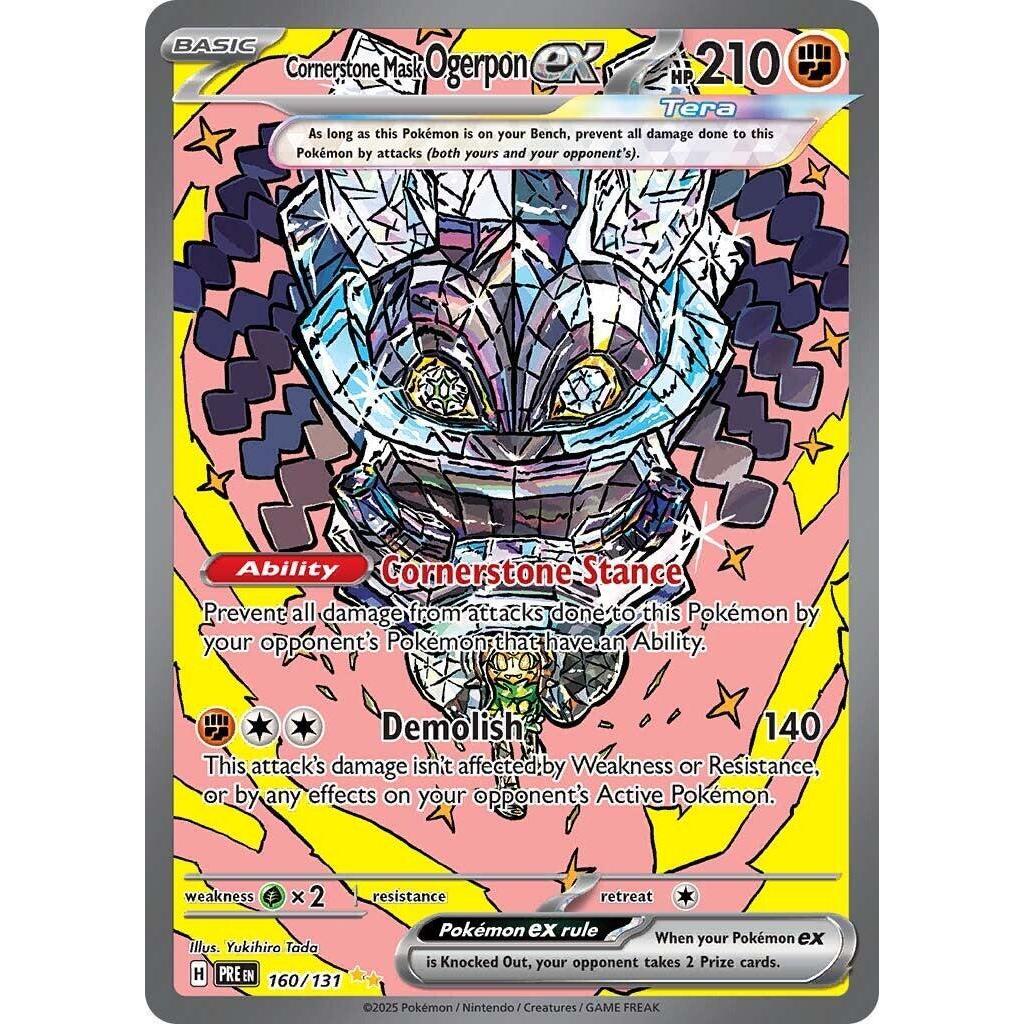 [Binder Condition] Cornerstone Mask Ogerpon ex 160 Pokemon Prismatic Evolutions